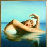 SWIMMER, BEACH, WATER, FLORIDA, ORIGINAL, CONTEMPORARY, PAINTING, RELAXATION, EXERCISE, SWIMMING, BATHING SUIT