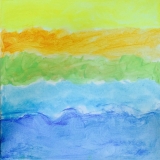 small painting, ocean, waves, series
