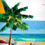 Palm tree, beach, tropical