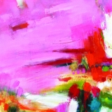 pink, hot pink, fine art, contemporary art, art collector, Florida, coastal, bright colors