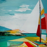 Sailboat, beach, tropical